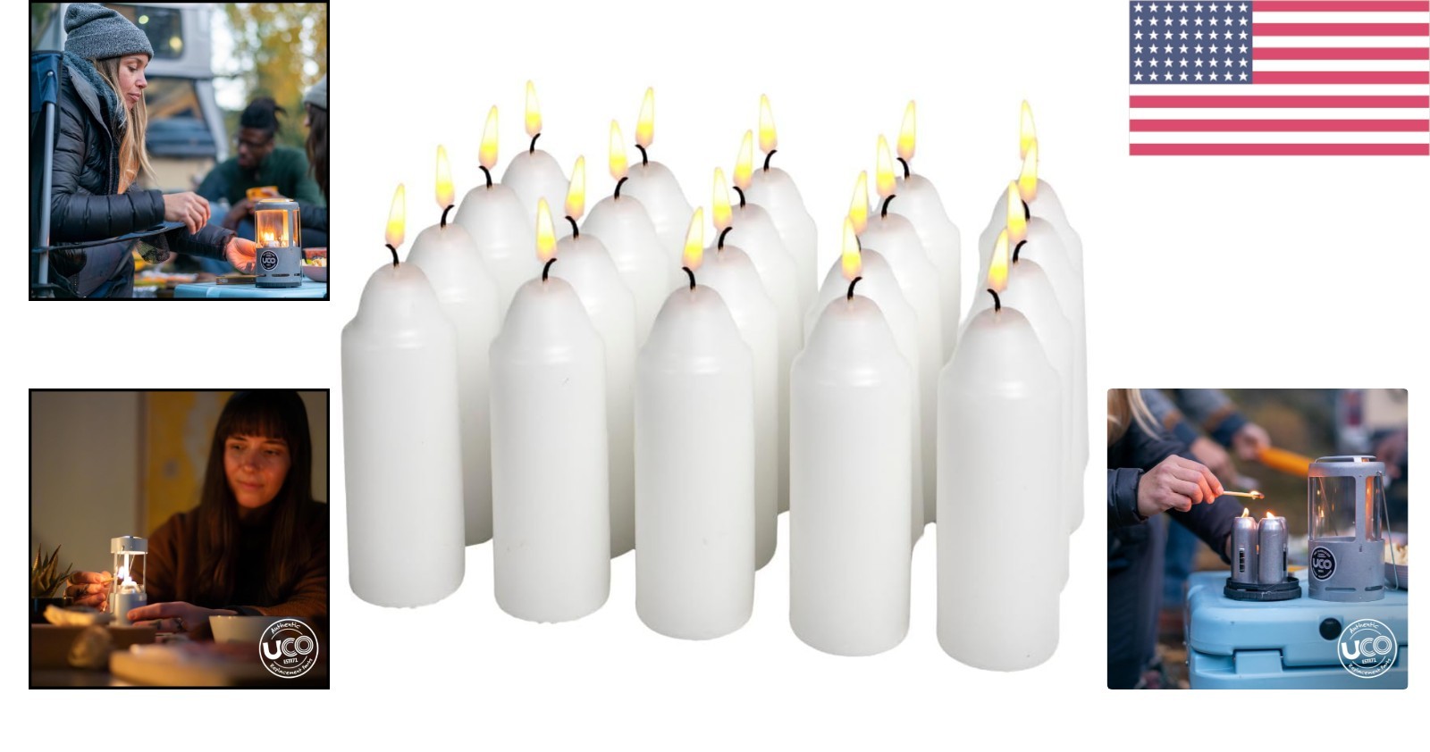 15-Hour Indoor-Outdoor Candles for Lanterns & Emergency Kits – 20 Count