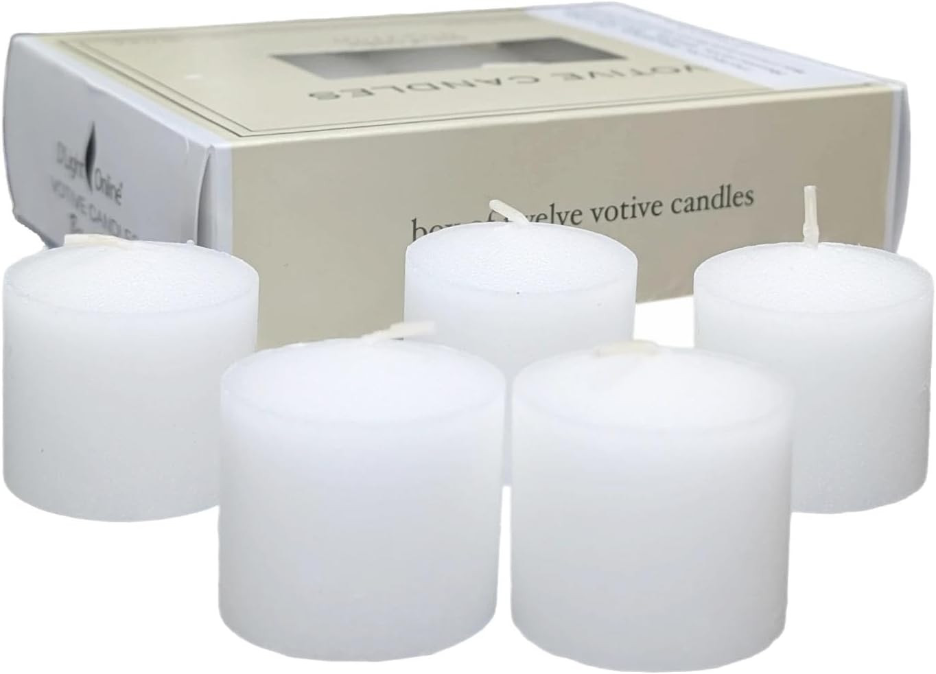 Long 10 Hour Burn Time Unscented Votive Candles – Small Candles for Birthdays, B