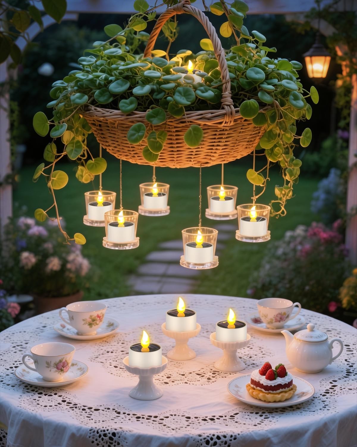 SoulBay 6pcs Solar Power Tea Lights Outdoor Candle Flameless Flicker IP65 Wat…