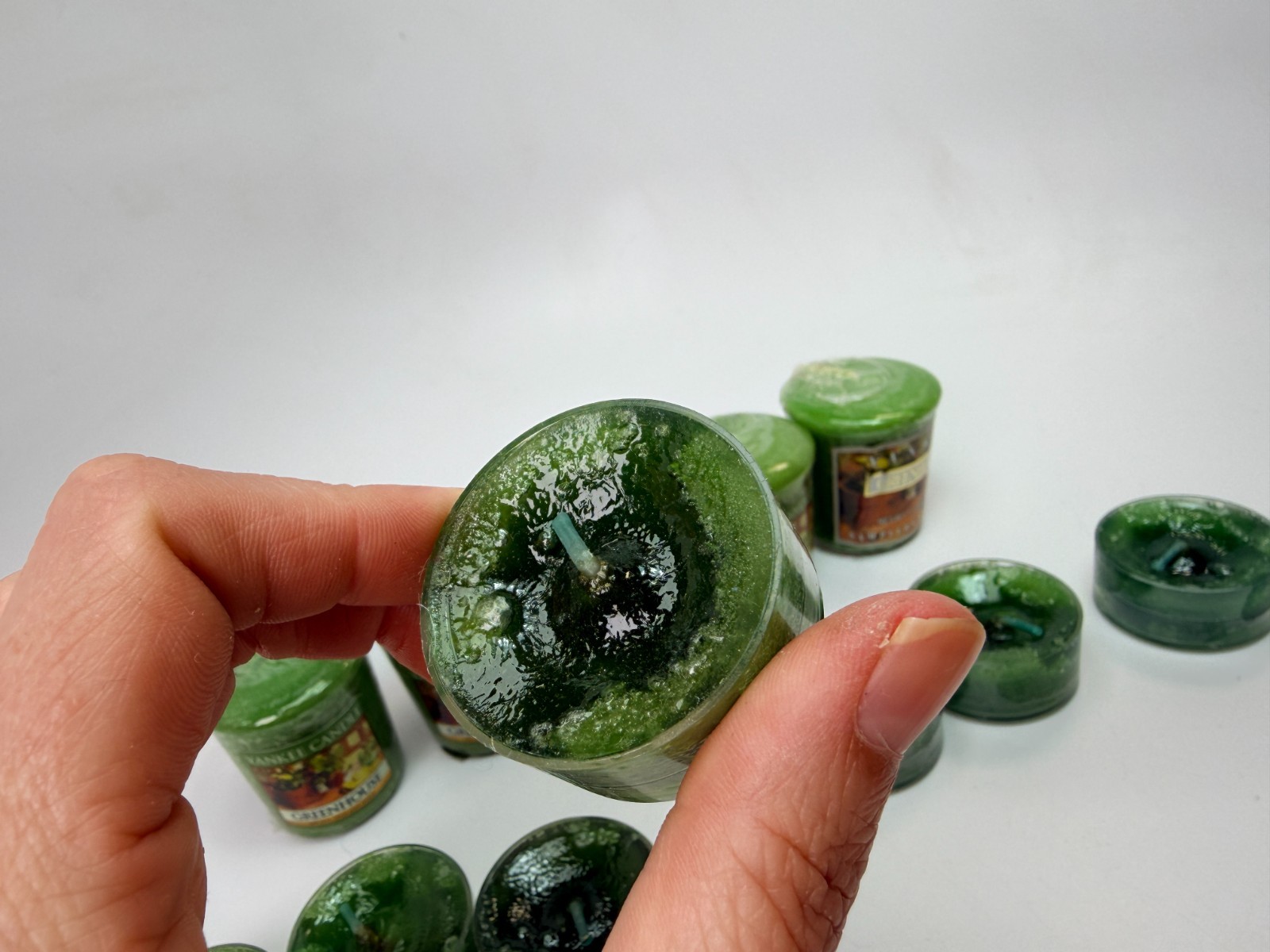 Yankee Candle Greenhouse Votive Candle Lot of 5, Tea candle lot of 7 New