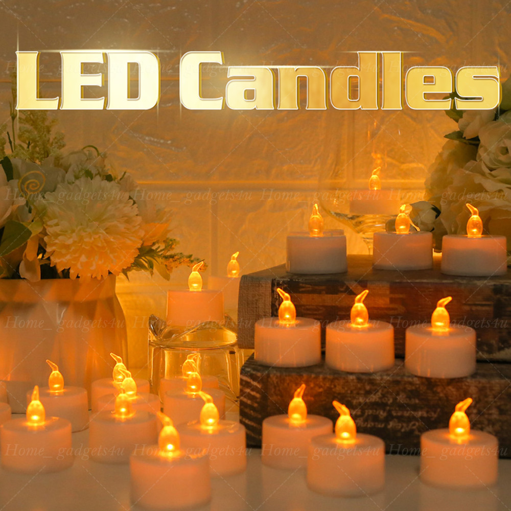 24 Pack LED Tea Lights Battery Operated Flickering Flameless Candles Party Decor