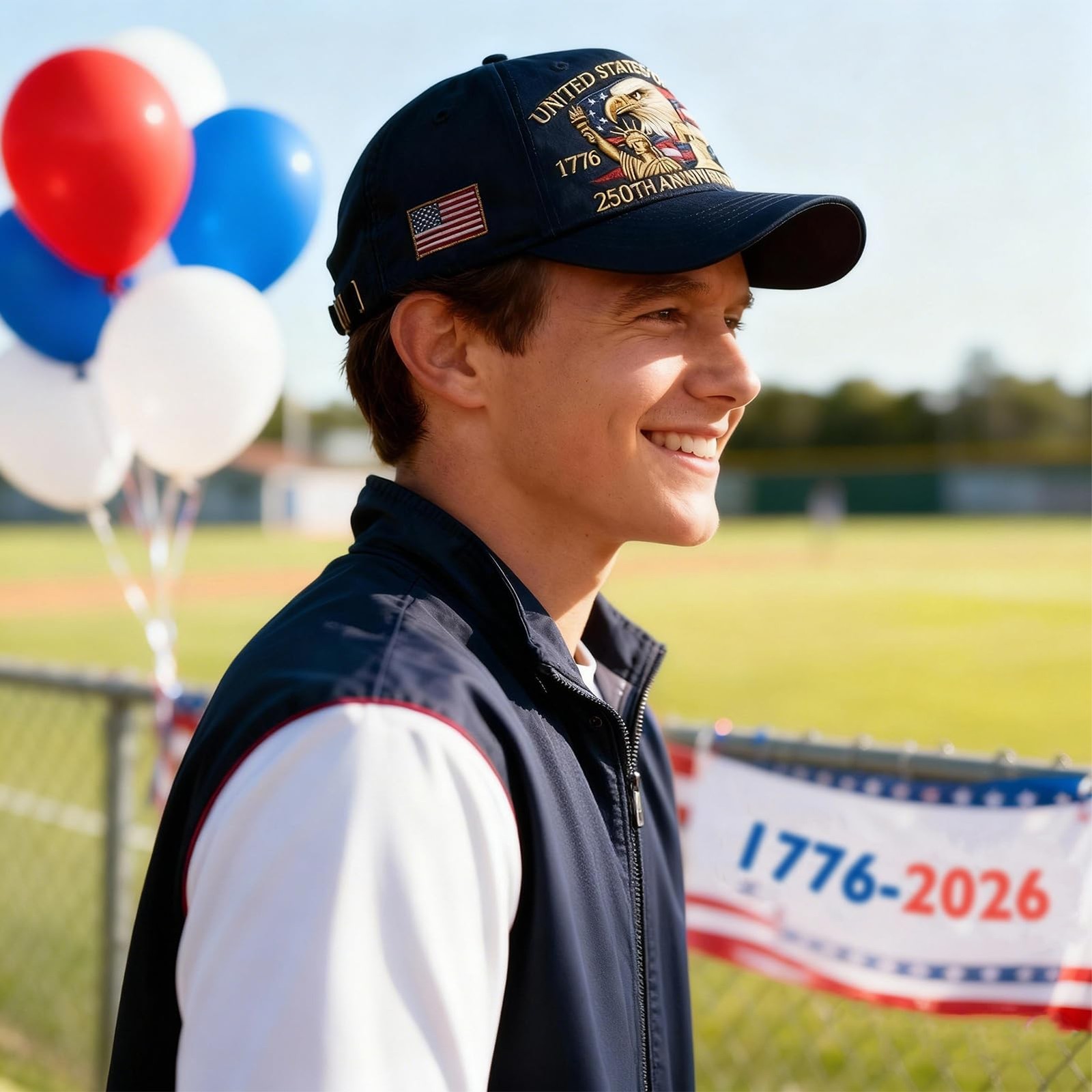 2Pack 250th Anniversary USA Hat Bald Eagle Embroidery Patriotic Baseball Cap …