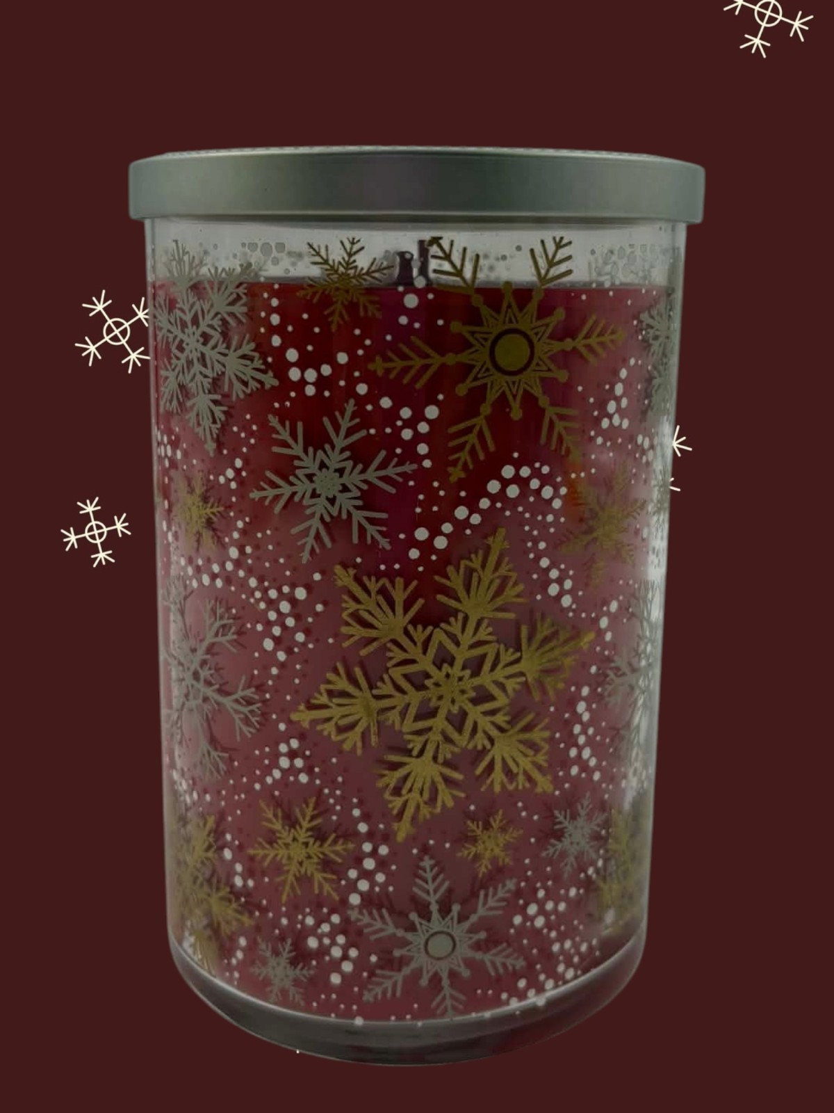 Yankee Candle Sparkling Cinnamon Holiday Tumbler Jar Two Wick Candle 22oz Red