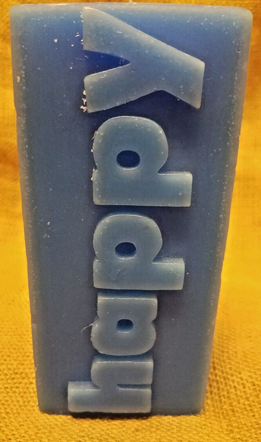 Walgreens Brand Modern Expressions Blue HAPPY Candle