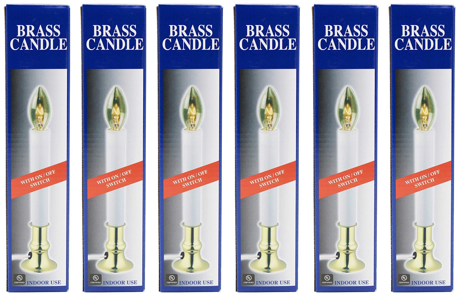 Creative Hobbies® Pack of 6 Electric Window Candle with On/Off Switch, Light