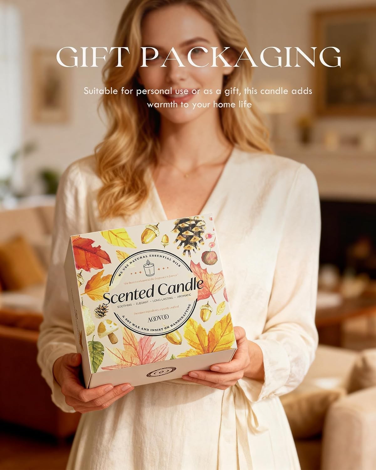Scented Fall Candle Collection – 4 Aromatic Fragrances for Cozy Indoor Ambiance