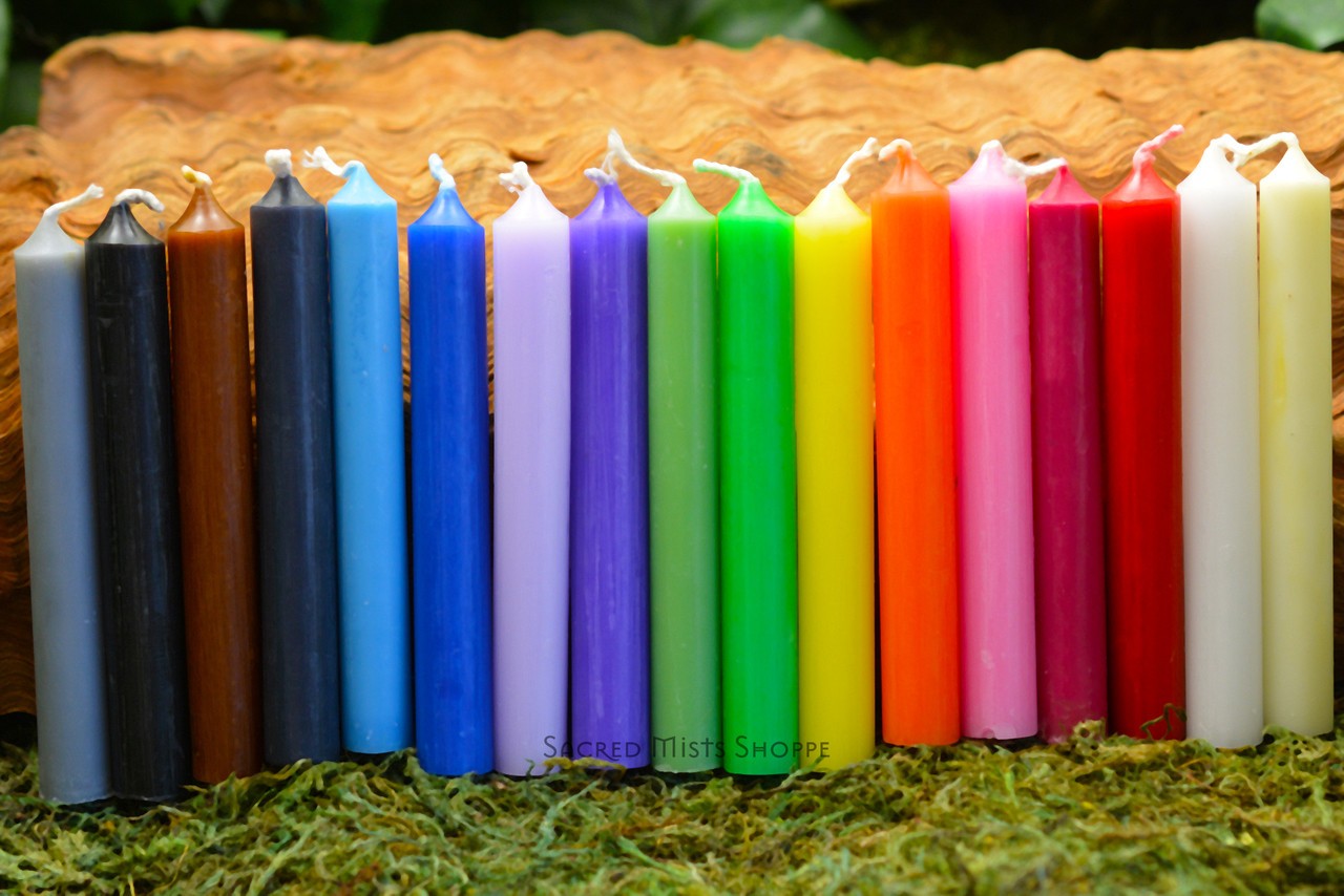 Mini Spell Candles with 20 colors to choose from for Spells & Ritual, Candle Mag
