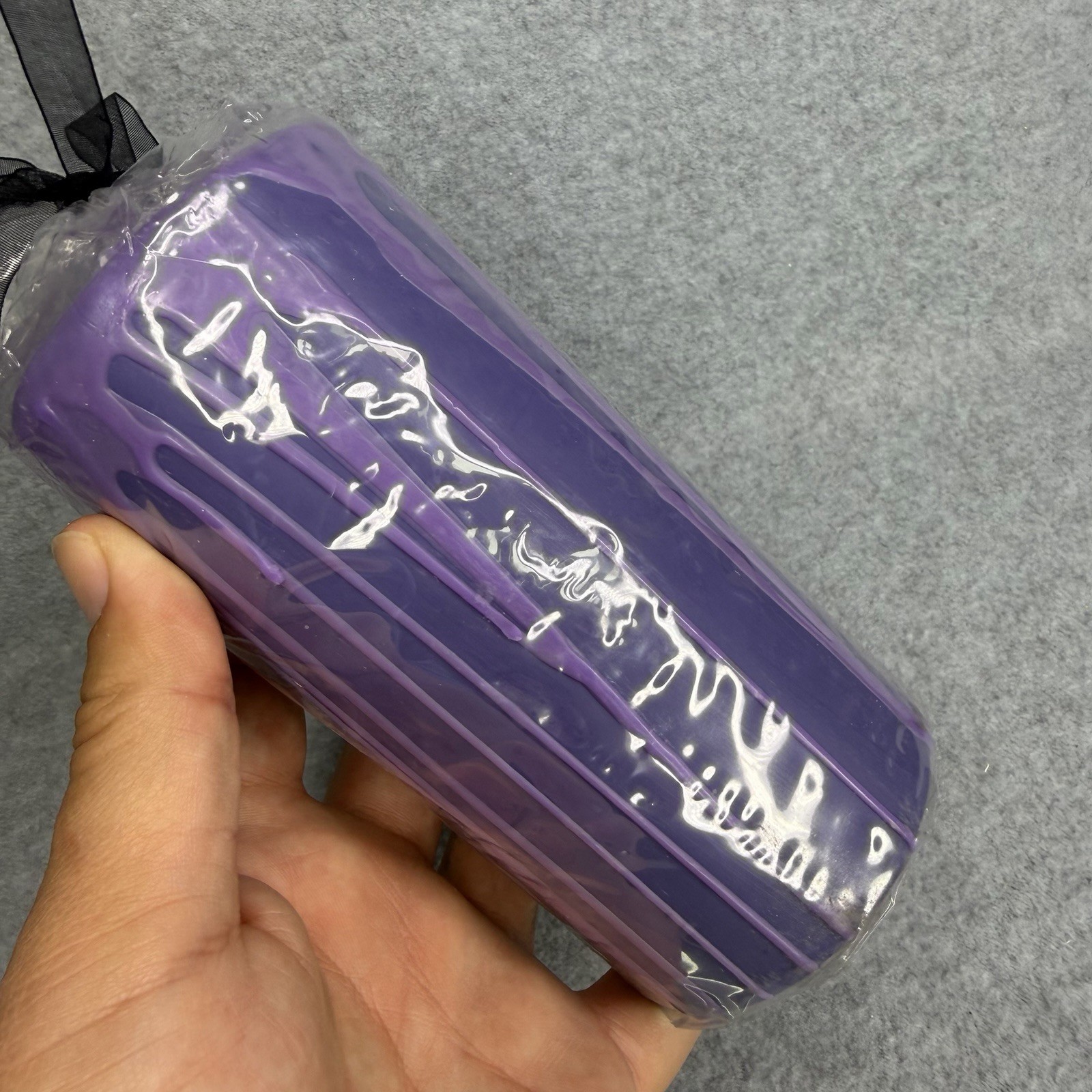 Halloween Purple Sealed NEW Bleeding Pillar Candle Unscented Place & Time