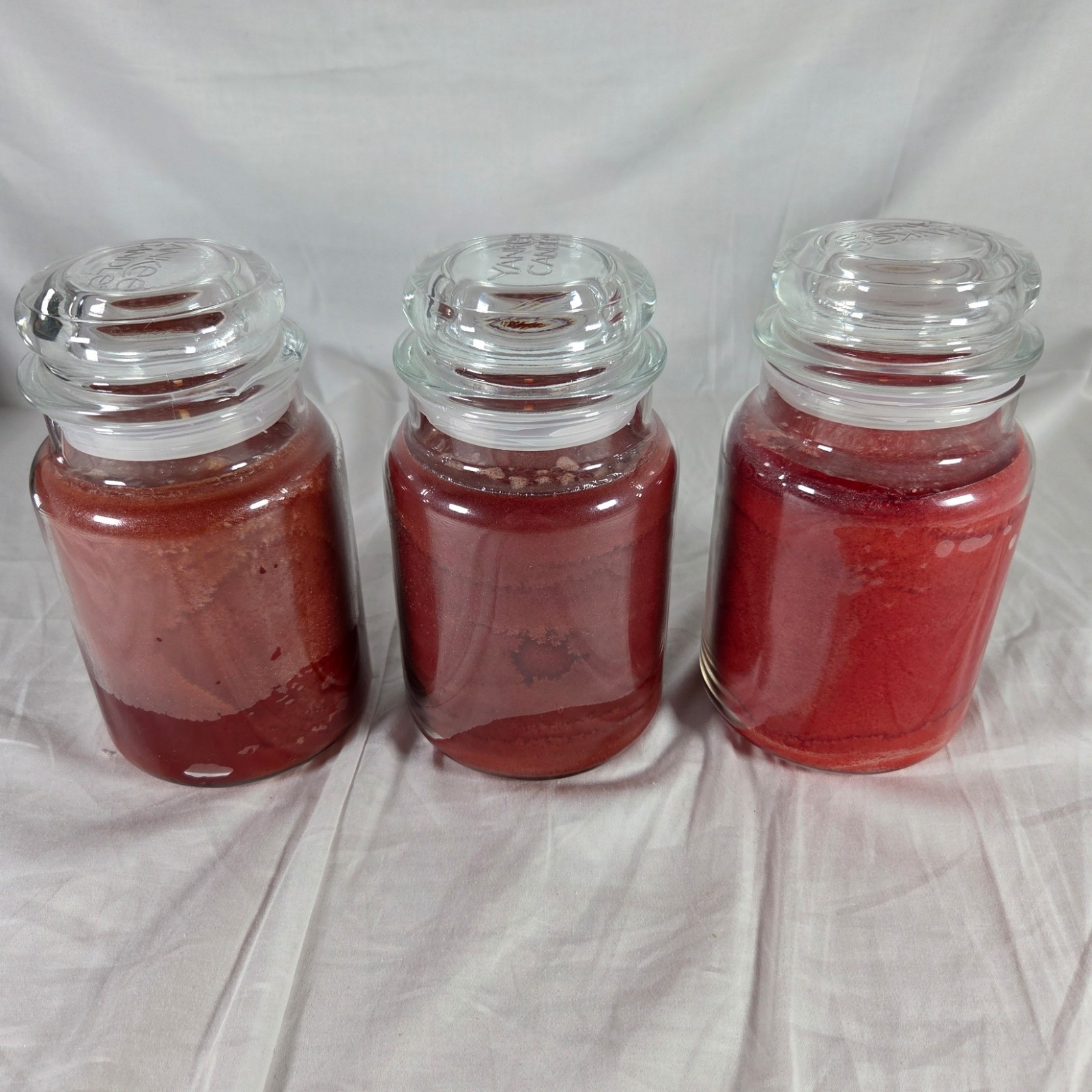 Lot of 3 Yankee Candle Large Jar Candles Fall Autumn Scents Spiced Pumpkin