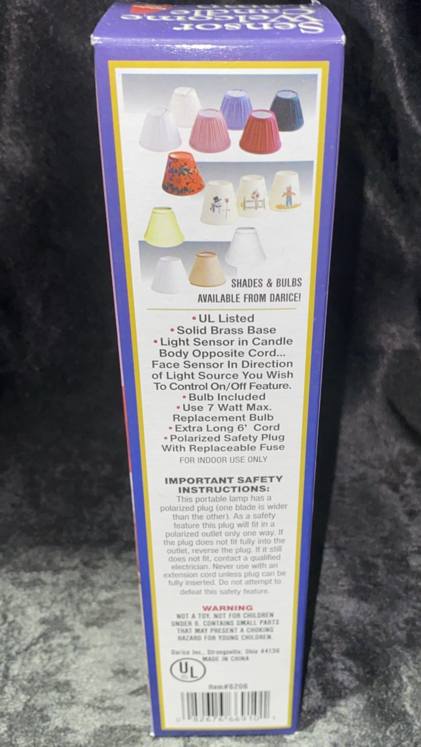 New Darice Sensor Welcome Candle Lamp Solid Brass Base with Bulb