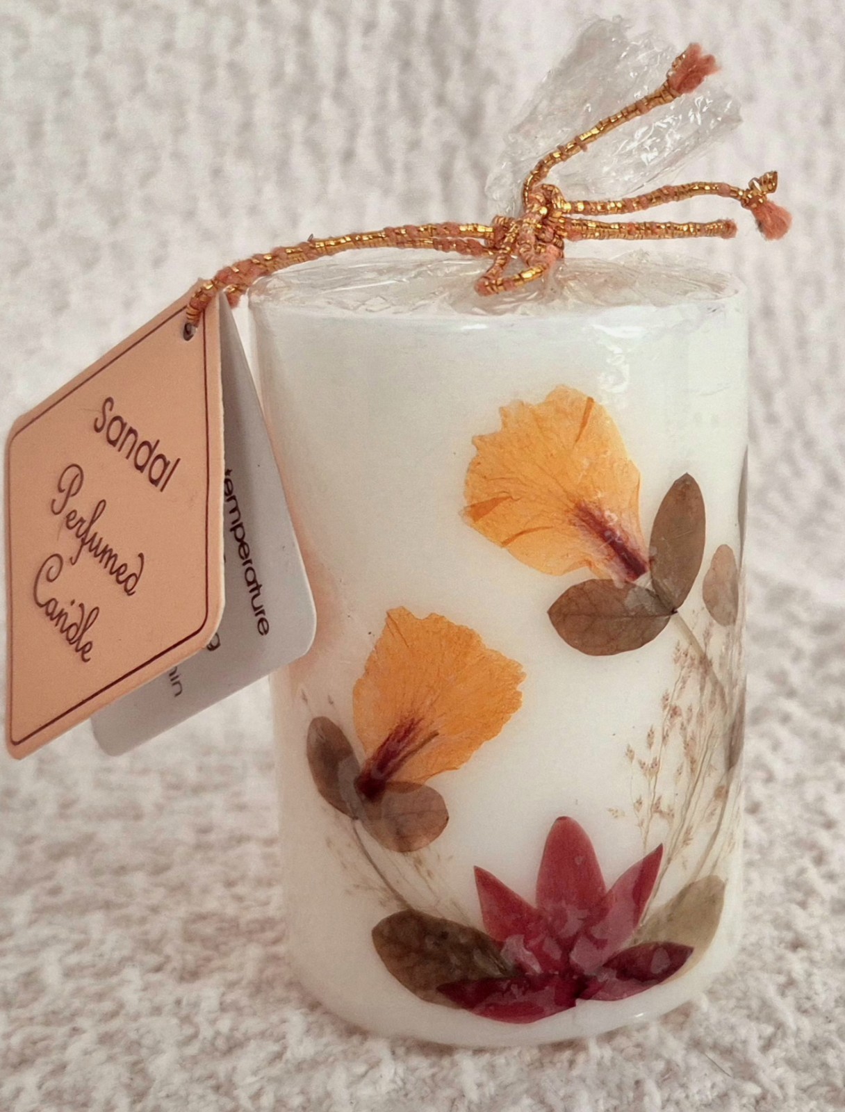 Auroshikha Perfumed Natural Flower Candle Sandal Fragrance Made in India NEW