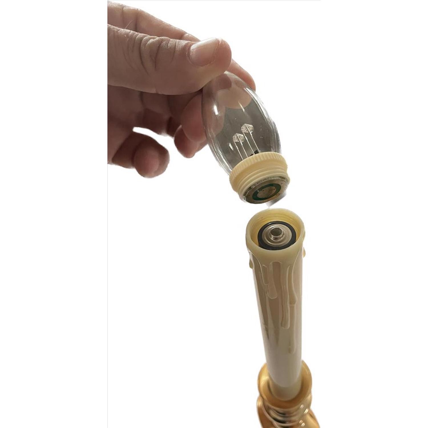 Celestial Lights P-1935-2R-I Ivory no Flame Tip Replacement Bulbs Dual Intensity