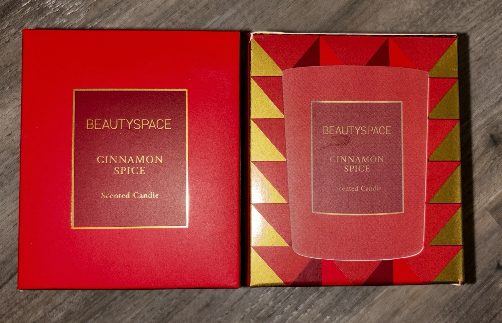 BEAUTYSPACE Cinnamon Spice Single Wick Candle 7.05 oz Glass Jar 2PK