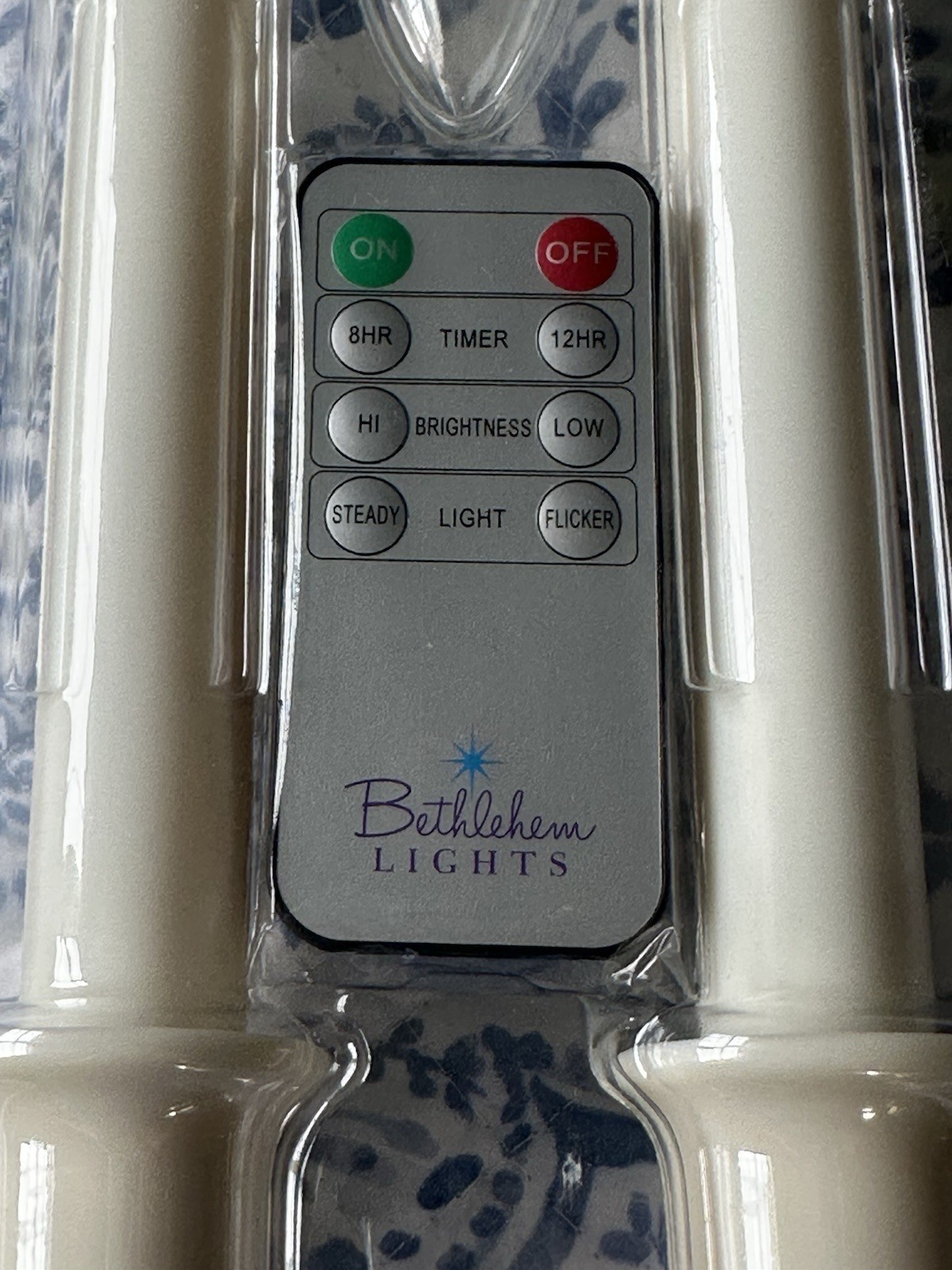 Bethlehem Lights 2 Cordless LED Window Taper Candles With Remote Control/Timer