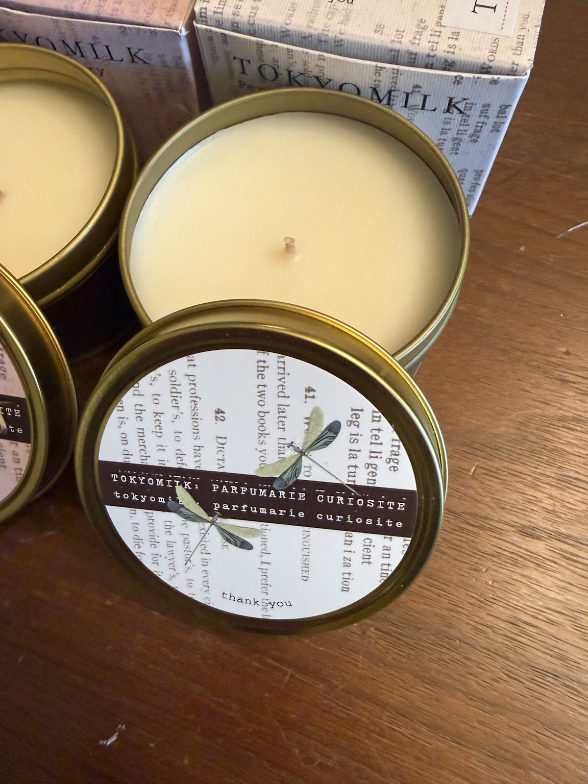 TokyoMilk No. 021 Perfumed Luminary Candle 6 Oz Set Of Thank You Follow Dreams