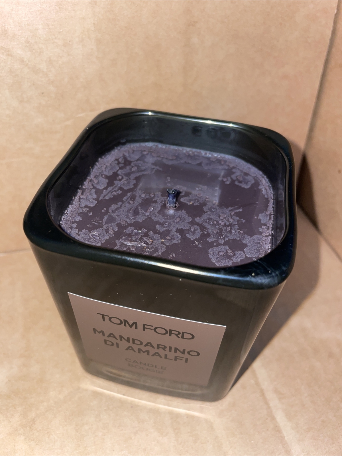 Mandarino Di Amalfi Tom Ford Candle Bougie in Brown Glass IMPERFECT New No Box