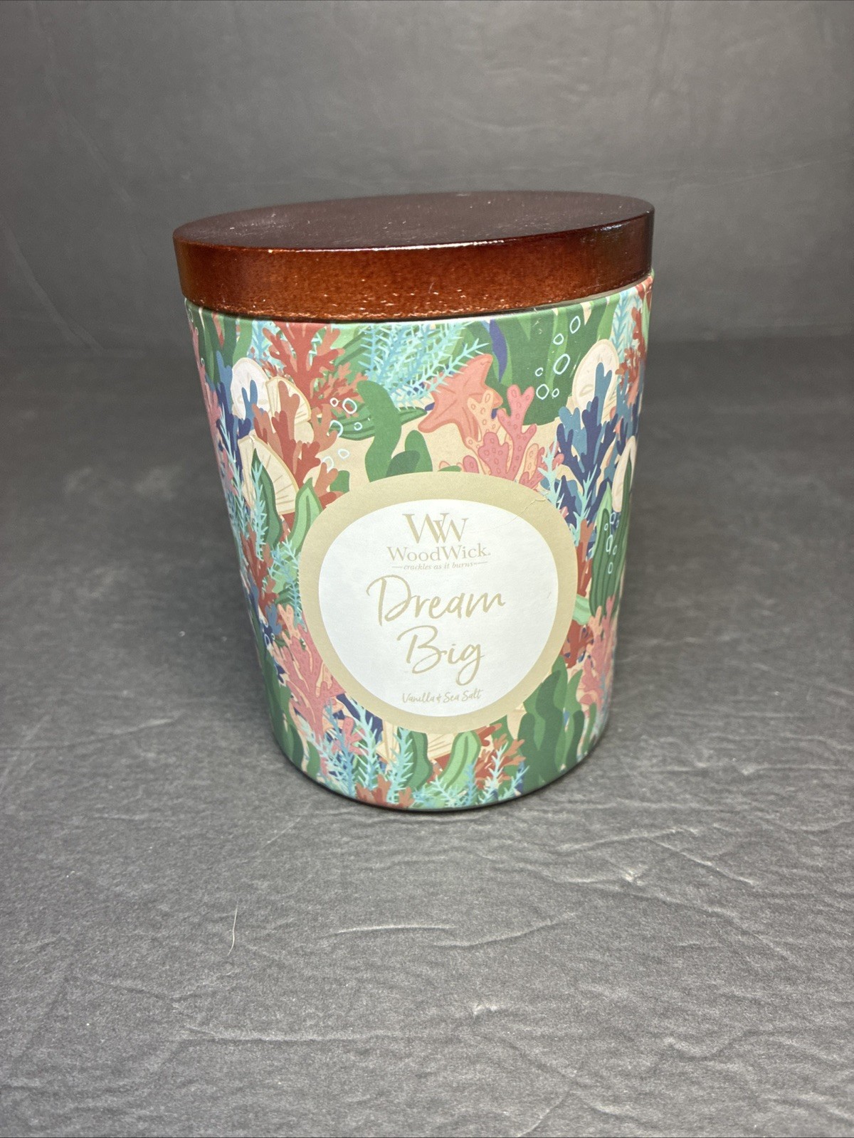 wood wick coastal sunset jar candle 8.5 oz. crackling fire new