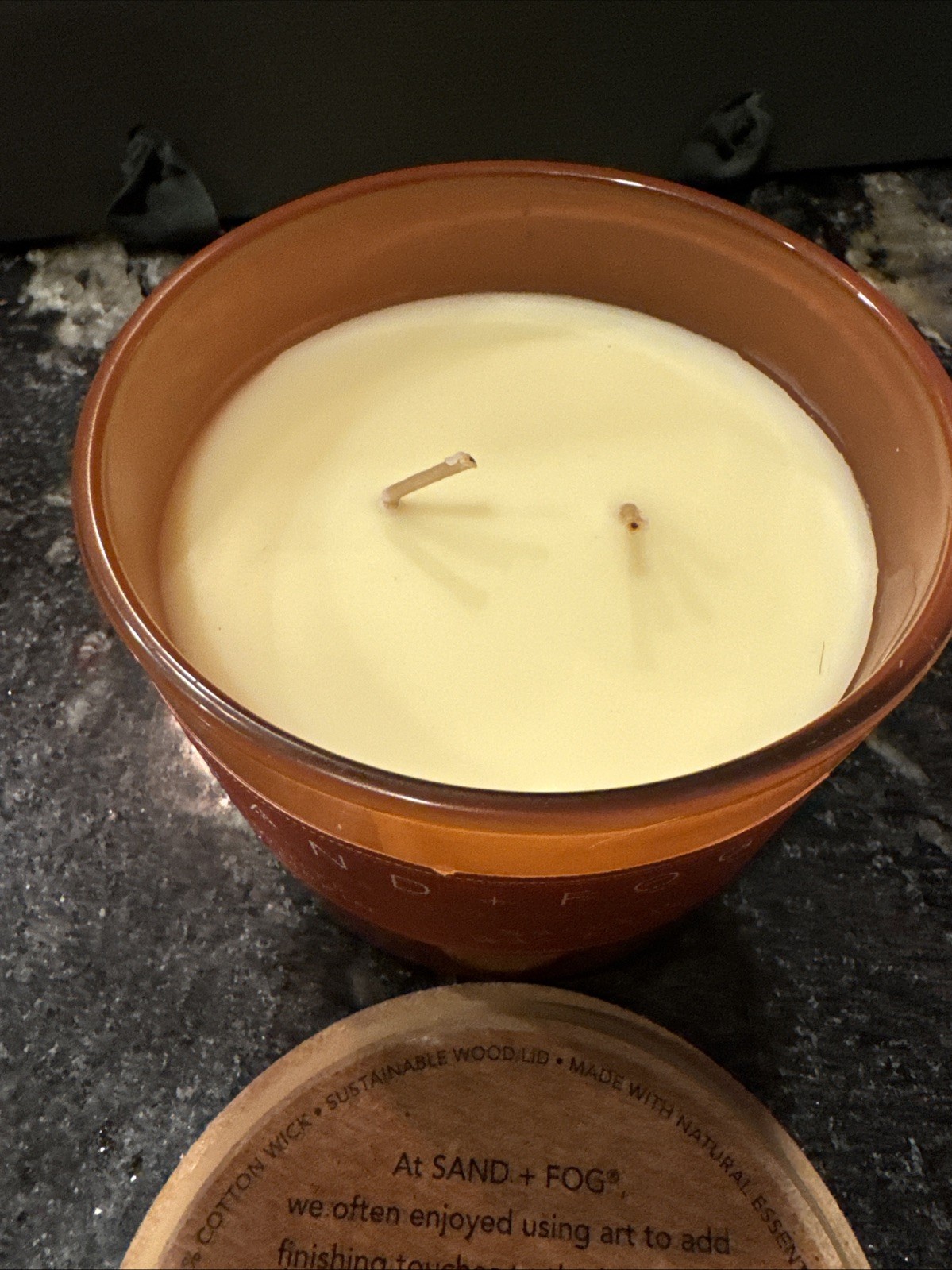 Sand + Fog 57 oz Soy Wax Blend Candle White Pumpkin With FriendsGiving Top New