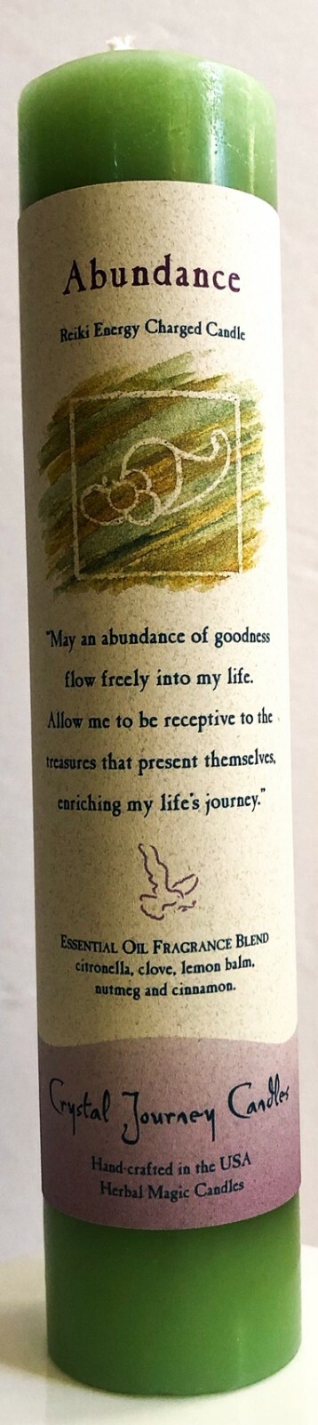 Crystal Journey Reiki Charged Candle – Herbal Magic Pillar – Free Shipping!