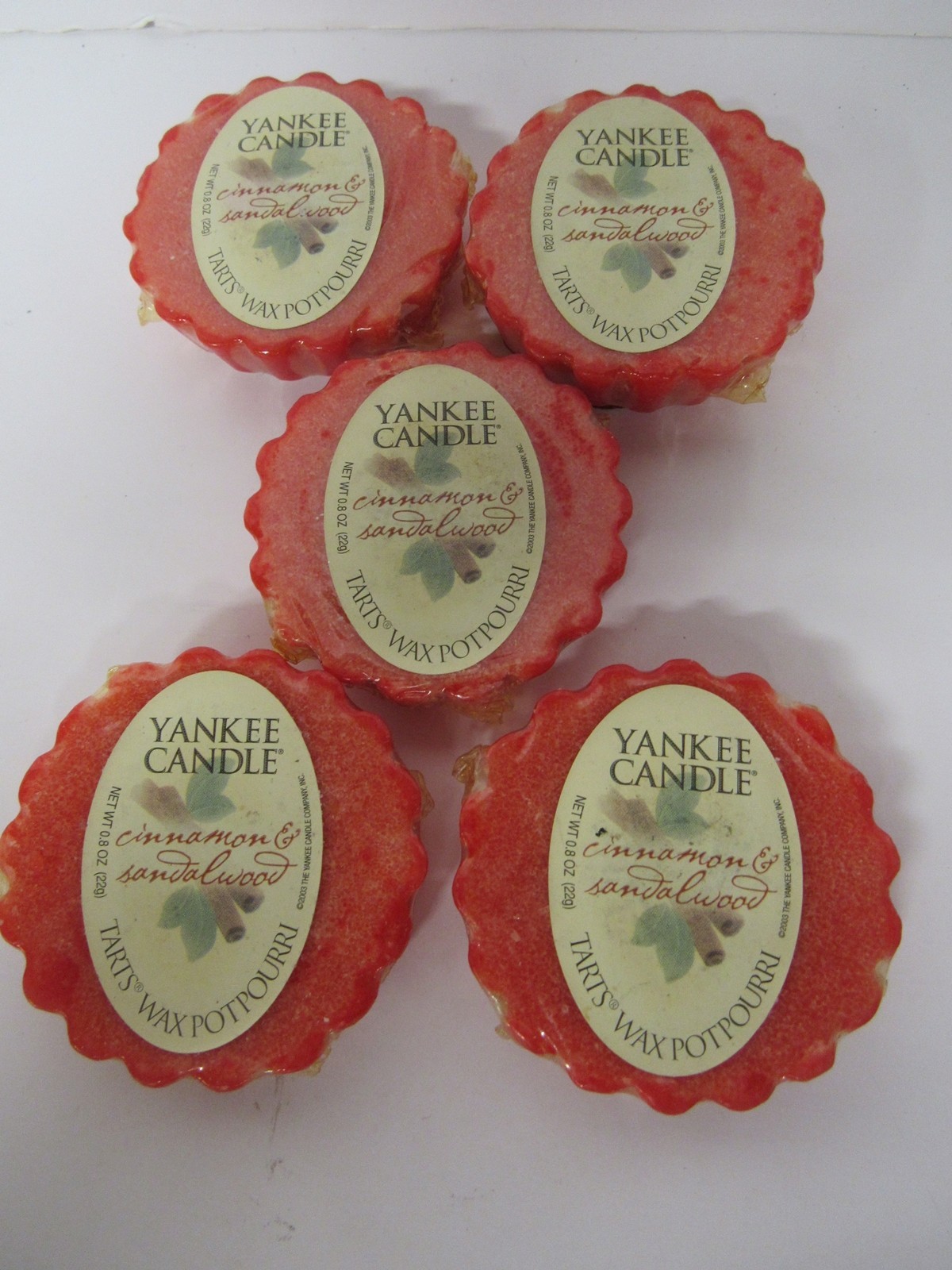 Yankee Candle Cinnamon & Sandalwood Lot of 5 Wax Tart Melts Free Shipping