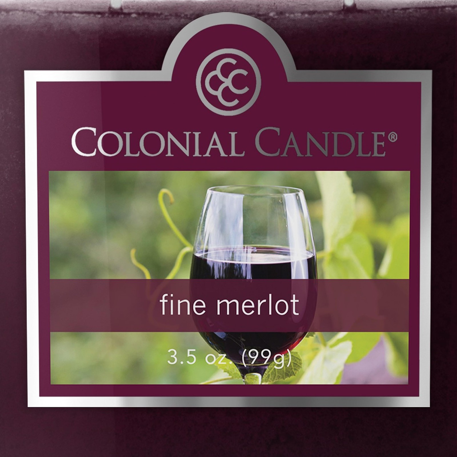 Fine Merlot Scented Jar Candle 2 Wick 3.5 oz Mottled Wax Fragrance Home New Jar