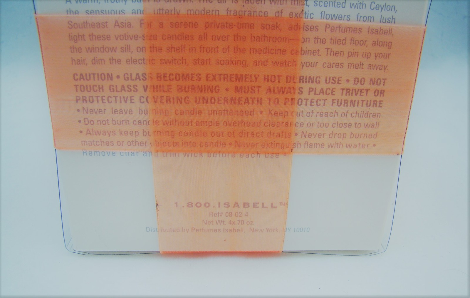 Isabell CEYLON Set of 4 Shimmering Bath Lights Candles 0.70 oz.@ NEW NIB READ