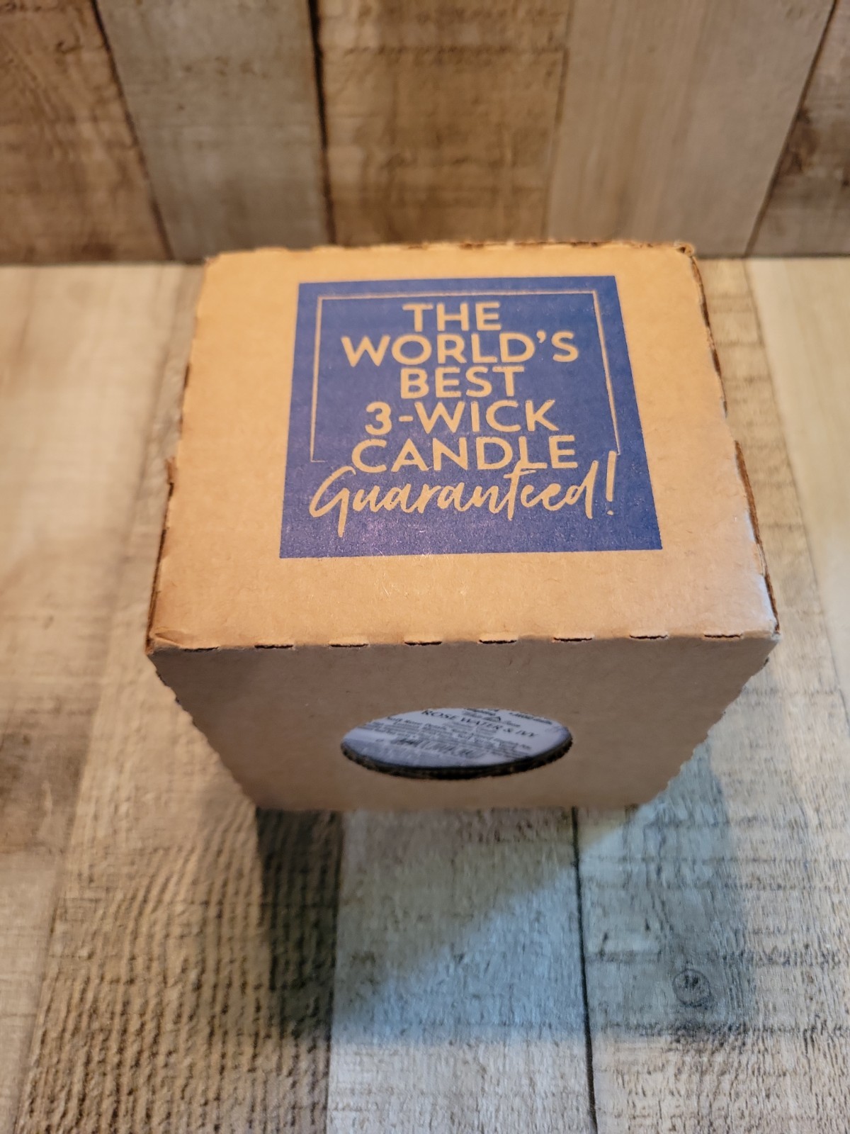 White Barn Bath and Body Works Rose Water & Ivy Scented 3 Wick Candle 14.5 Ounce