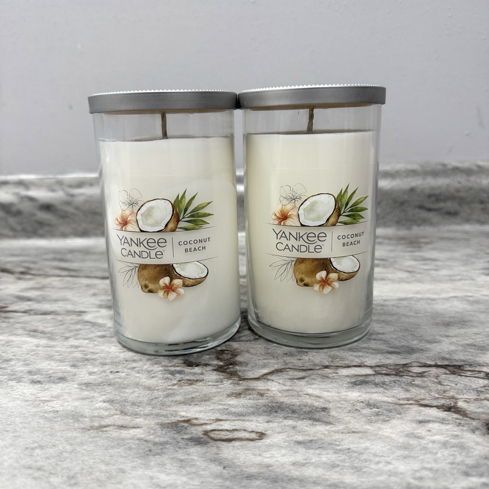 New Lot of 2 Yankee Candle Coconut Beach Signature 14.25oz 1-Wick Candles