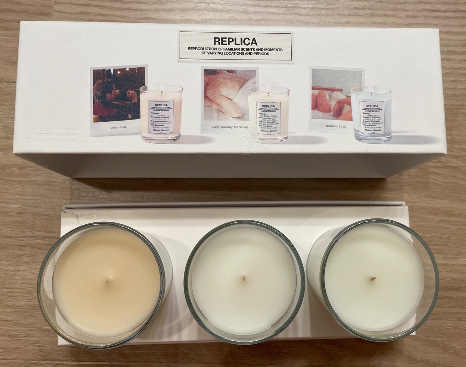 Maison Margiela REPLICA 3 Candle Set Jazz Club, Lazy Sunday Morning, Bubble Bath