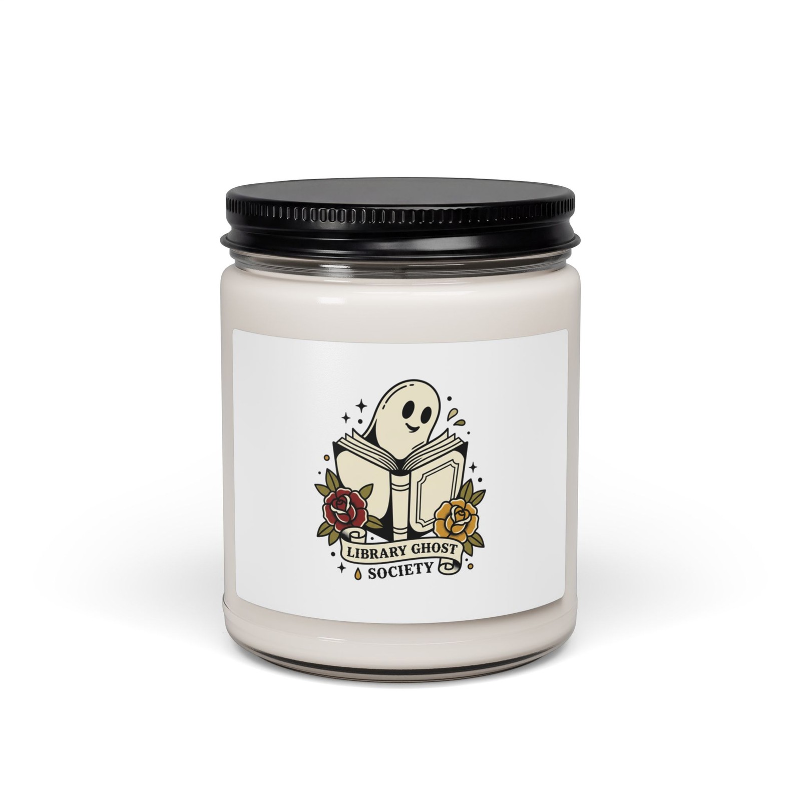 Library Ghost Candle, Traditional Tattoo Flash | Soy 9oz