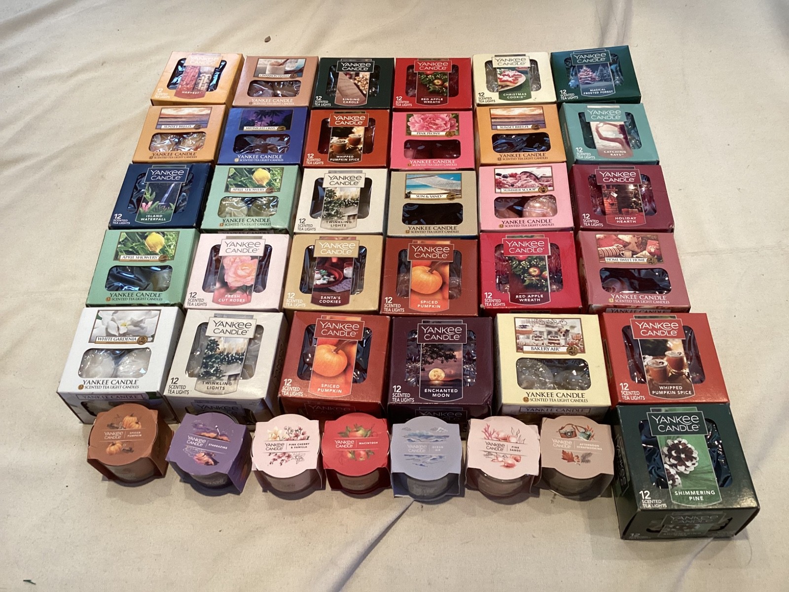 40 Yankee Candle Tea Light Candles Boxes RARE FREE SHIPPING (Liv1)