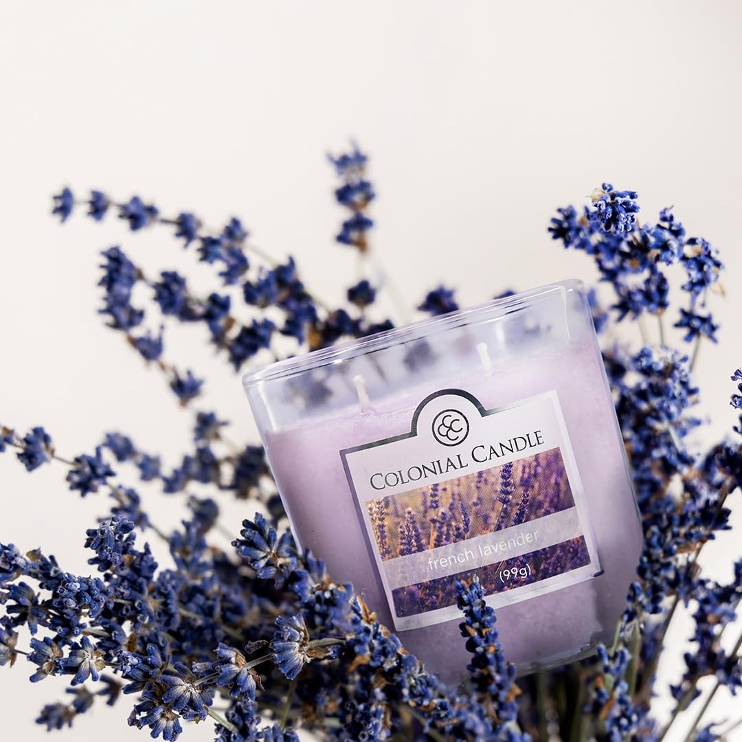 French Lavender Scented Jar Candle, 2 Wick, 3.5 oz, Mottled Wax