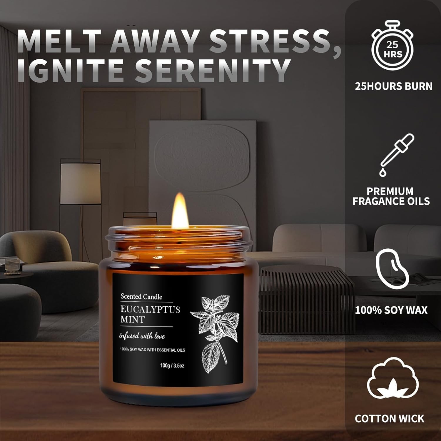 Scented Candles for Men | 6 Pack Candles for Home Scented, 150 Hour Burn Time…