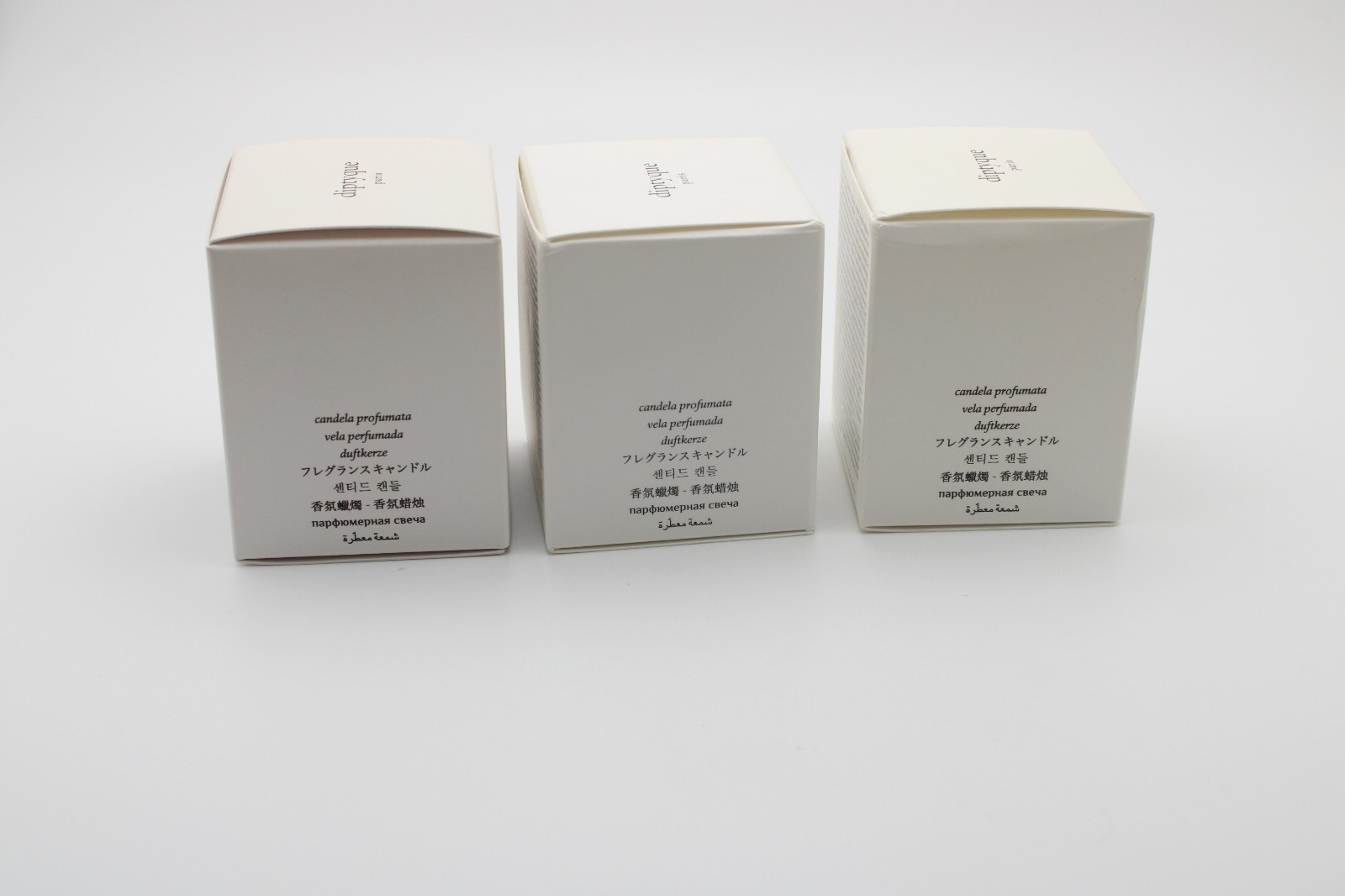 NIB Diptyque Figuier Roses & Baies Bougie Scented Candle Travel Set x 3