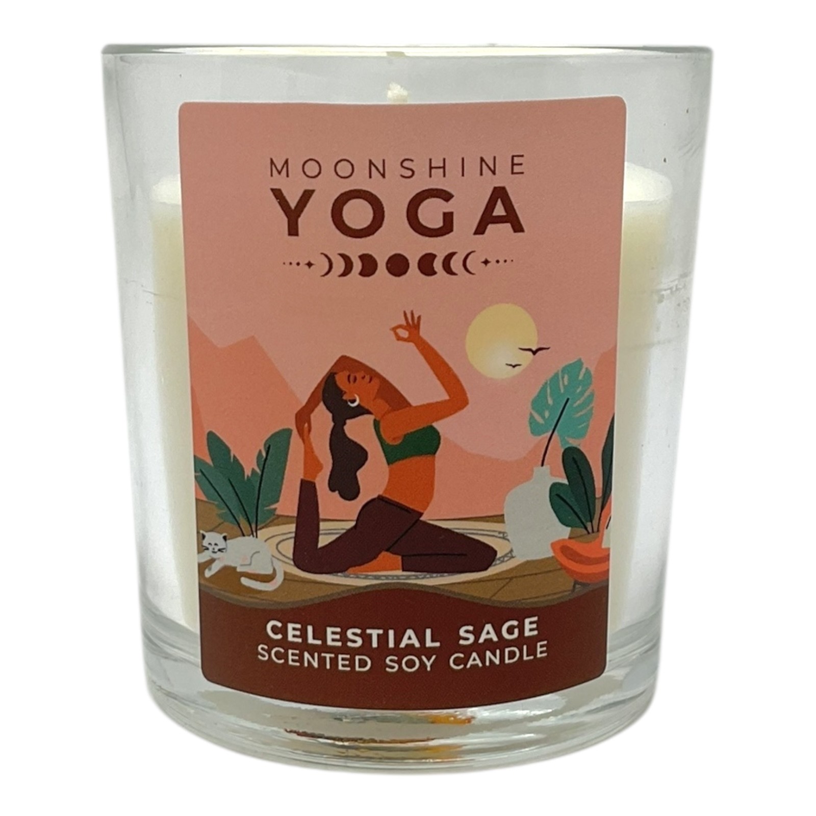 Song of India Moonshine Yoga Celestial Sage Scented Soy Candle 120g Made India