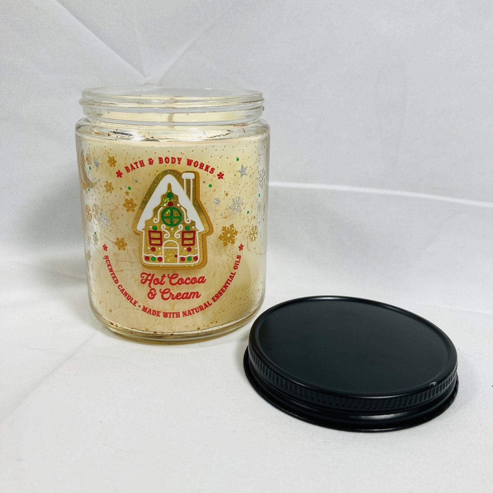 NEW Bath Body Works Hot Cocoa & Cream 7oz Single Wick Candle Mason Jar Twist Lid