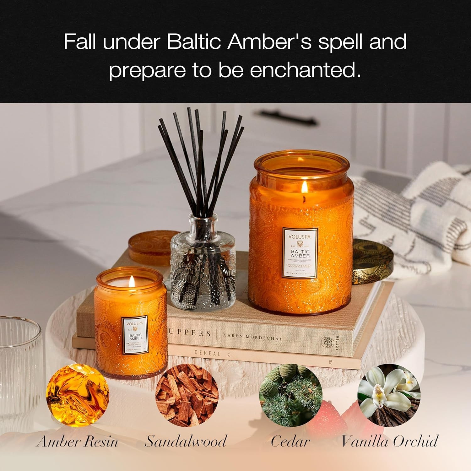 Baltic Amber Candle, 18 oz, Coconut Wax Blend, Scented Candles for Home, 100 …