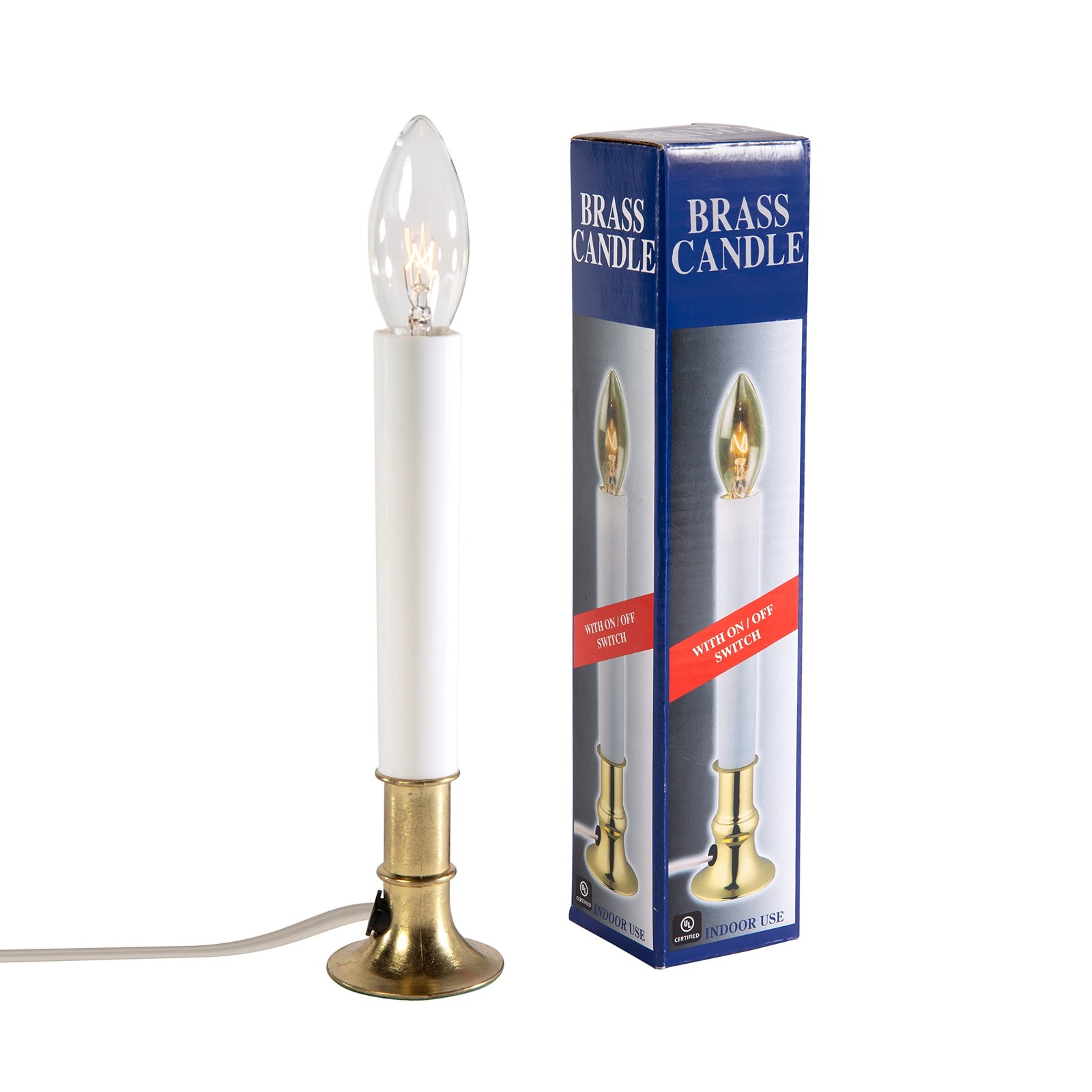 Creative Hobbies® Pack of 6 Electric Window Candle with On/Off Switch, Light