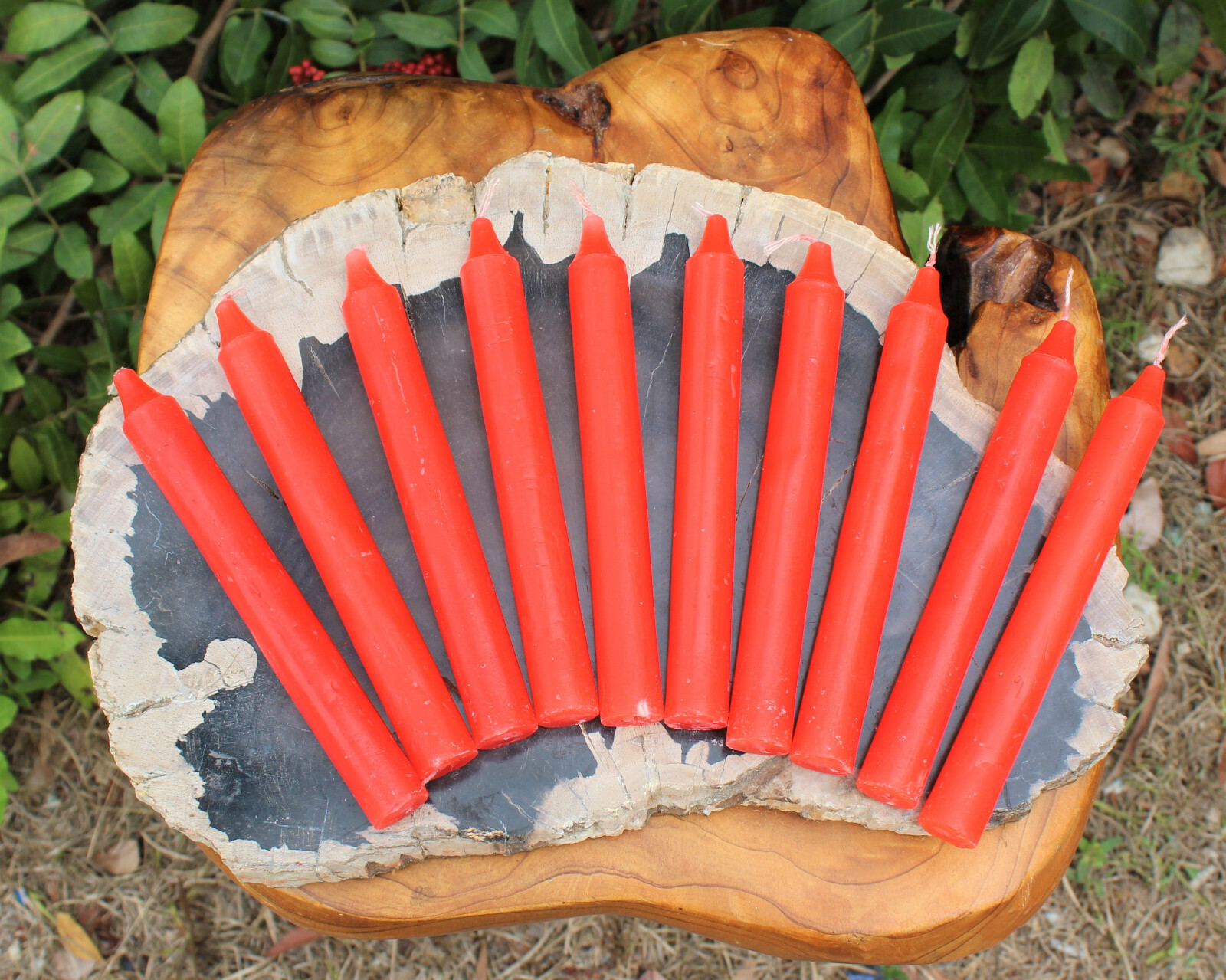 Lot of 10 x 6″ Taper Spell Candles: RED (Pagan Wicca Altar Household)