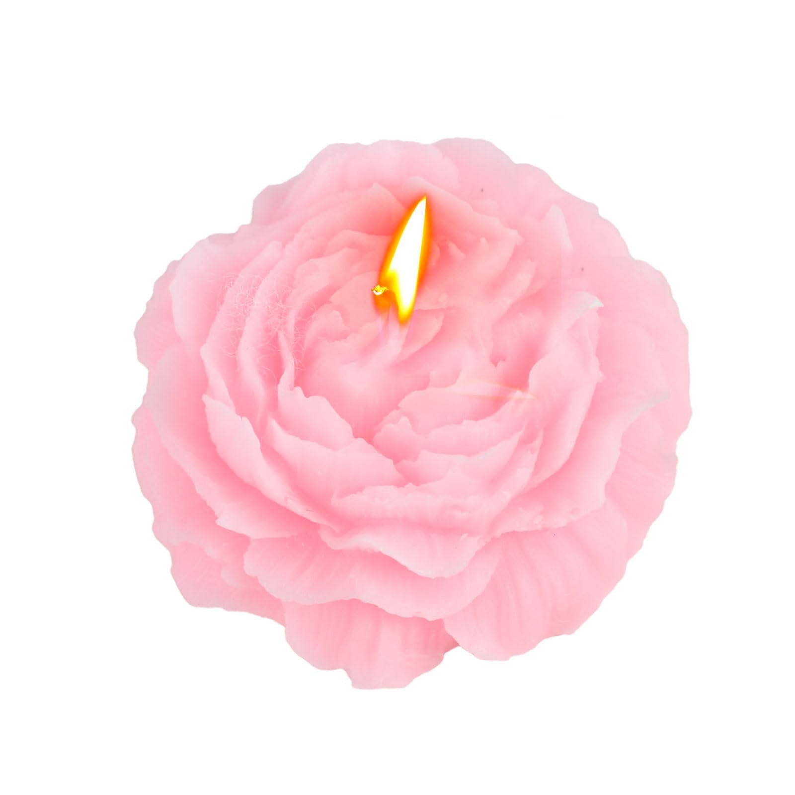 Pink Peony Flower Shaped Soy Wax Decorative Candle Scented Gift for Bedroom