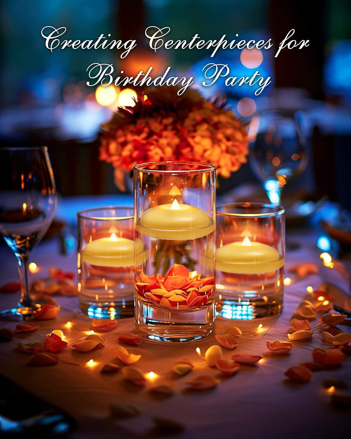 24 Pack 3” Flameless Led Floating Candles, 200 Hour Battery Operated