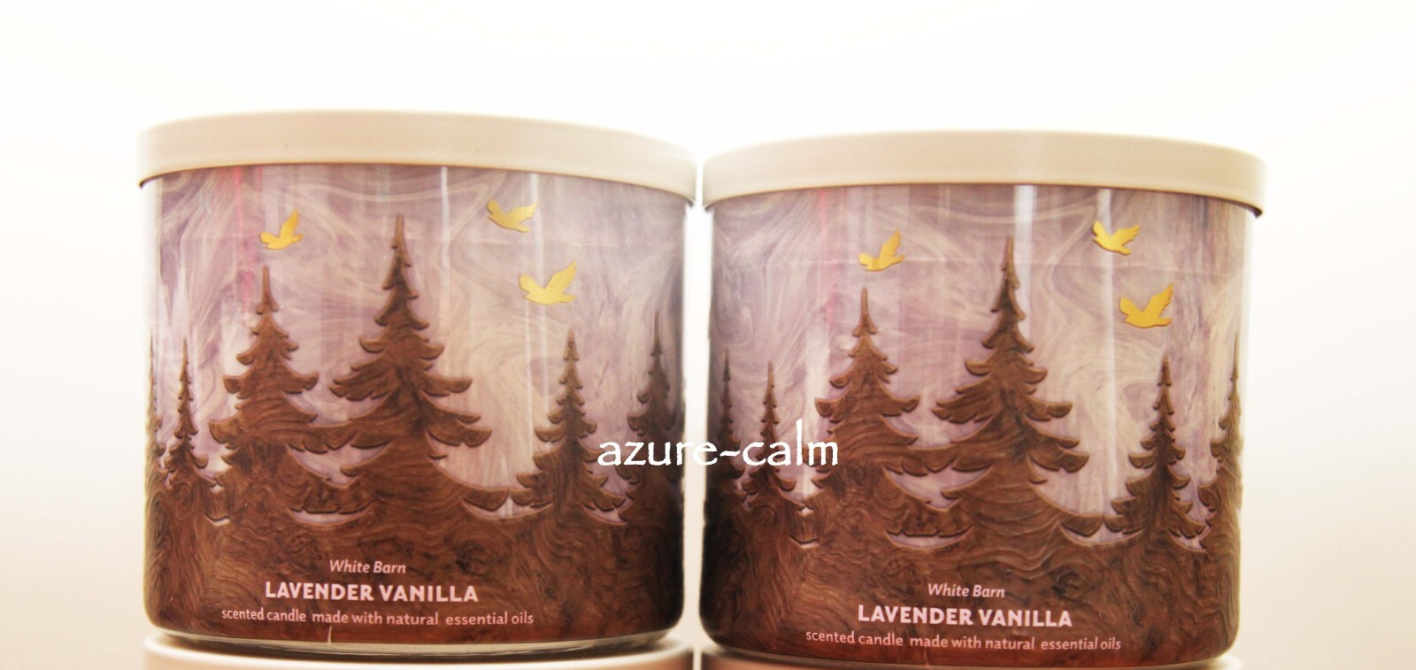Bath Body Works LAVENDER VANILLA 3-wick 14.5oz Candle x 2