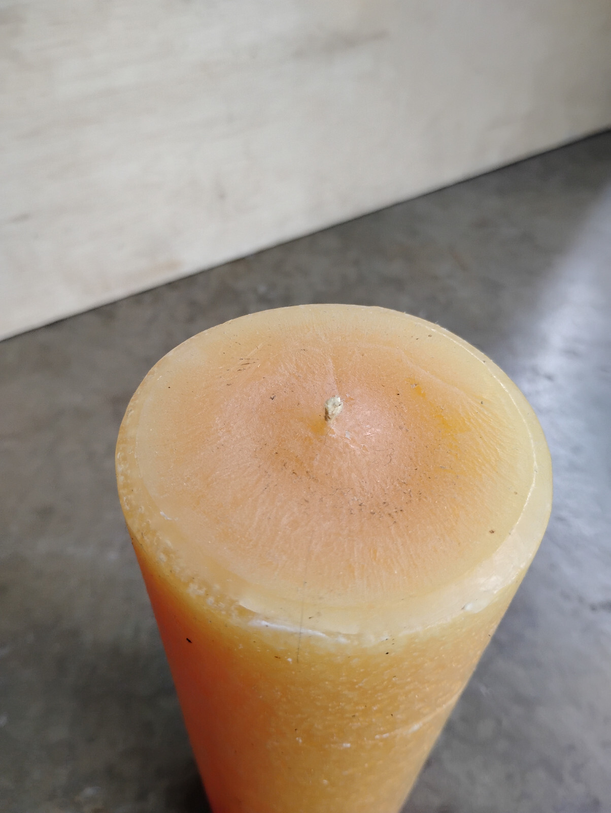 Vintage 70’s Unburned Pillar Candle 3″ x 9″ Multi Color Un-Sented