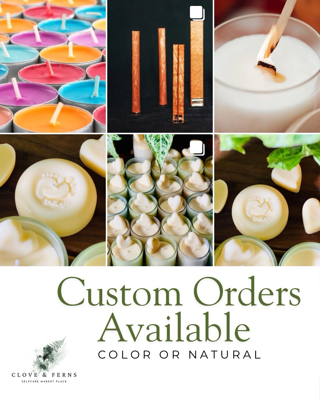 50 ct Wholesale Handmade Soy Beeswax Candles Order-Party Favors