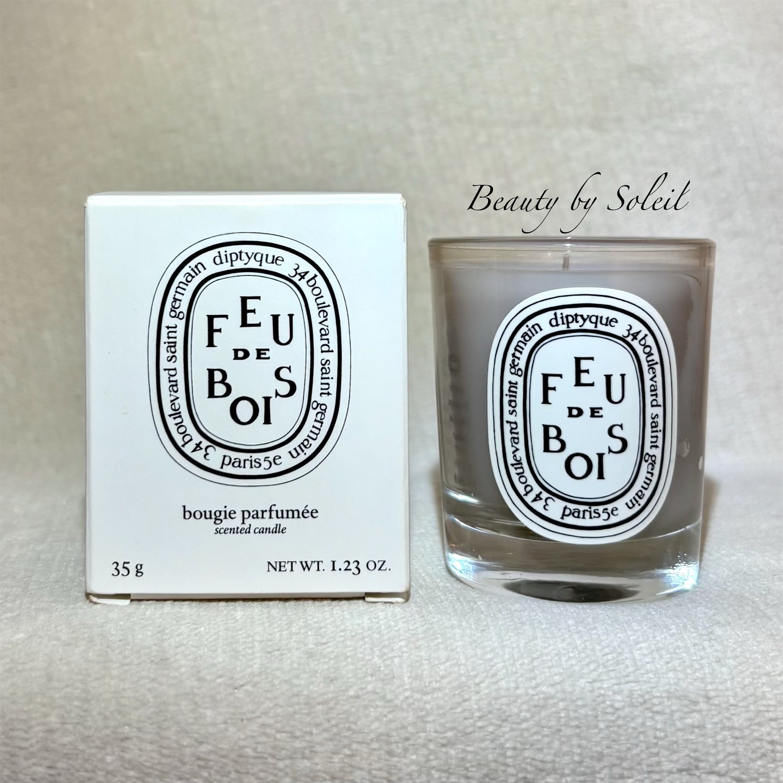 Diptyque Feu de Bois (Wood Fire) Scented MINI Candle 1.23oz, 35g New in Box