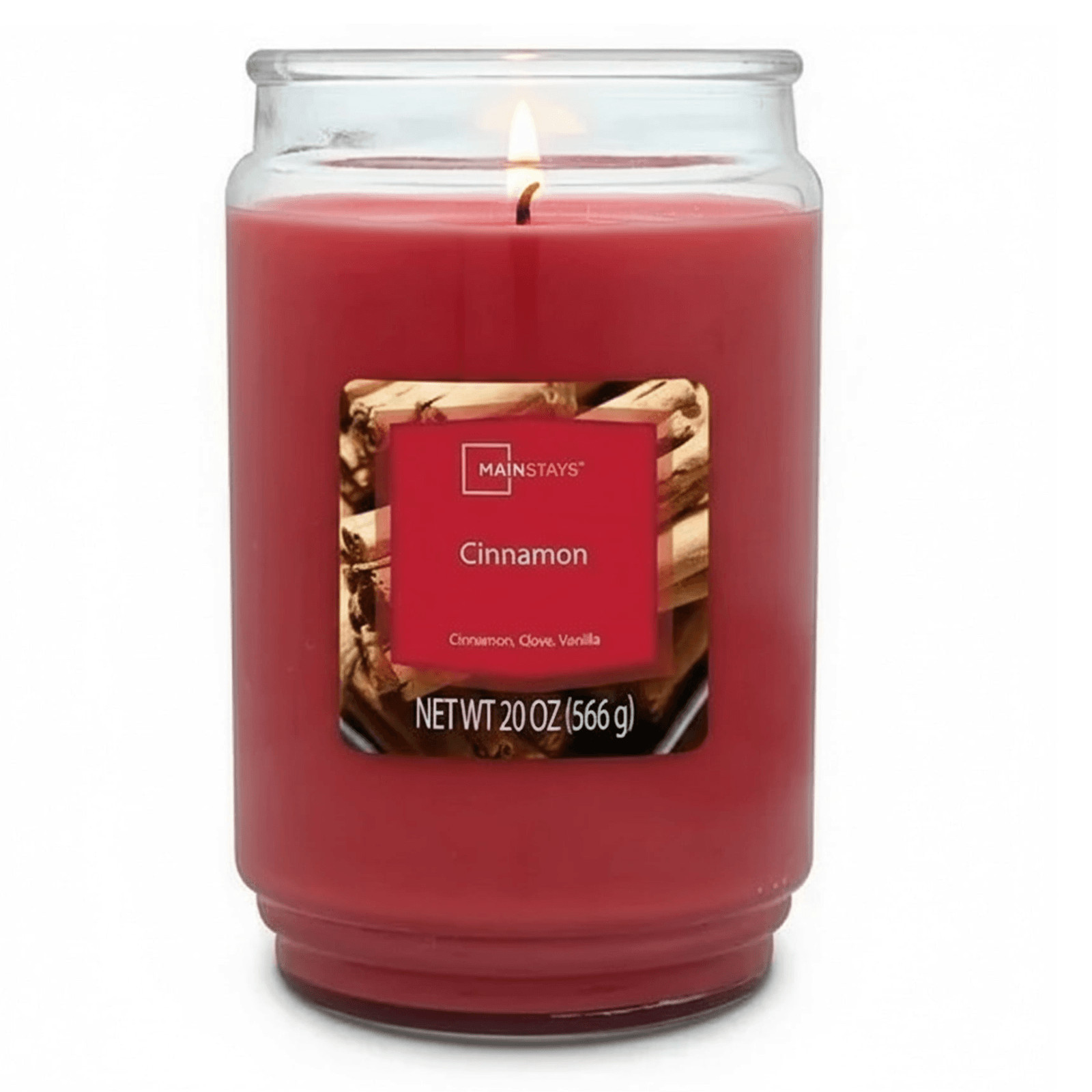 2 Pack Single Wick Scented Glass Jar Candle Cinnamon 20oz Warm Spicy