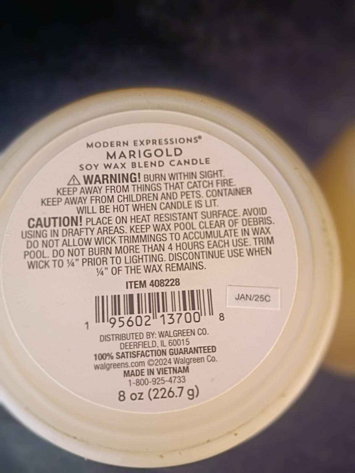 Modern Expressions Soy Blend Candle Lot of 2 September Aster & October Marigold