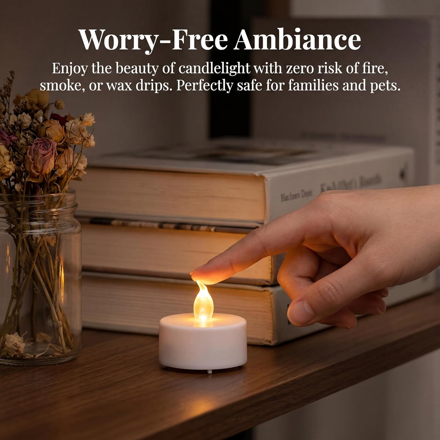 Tea Lights Flameless Battery Operated Candles-150Pack LED Flickering Votive Cand