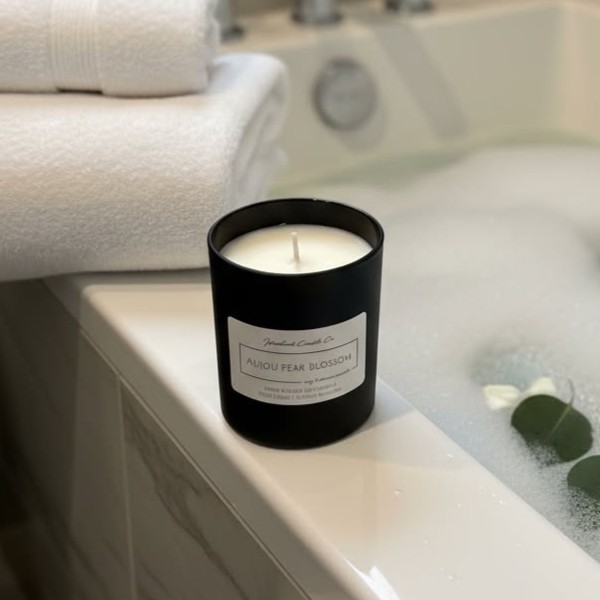 8.5 oz Black Matte Tumbler Soy Lotion Candles – 55+ Hours Burn time