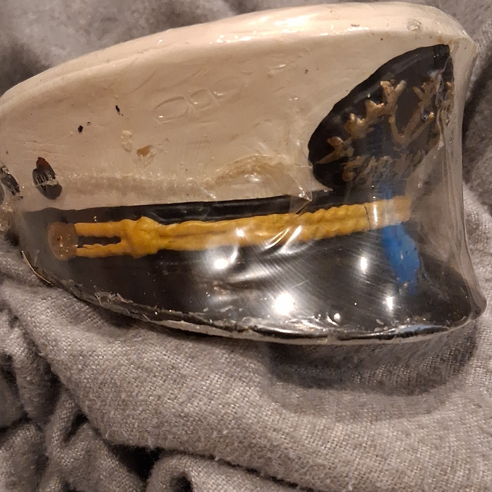 Hat-Shaped Novelty Candle Uniform Captains Theme Unscented Vintage